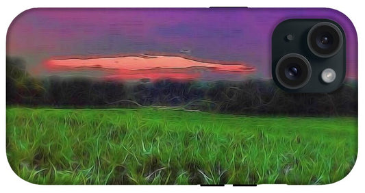 Sunset Over a Cornfield - Phone Case