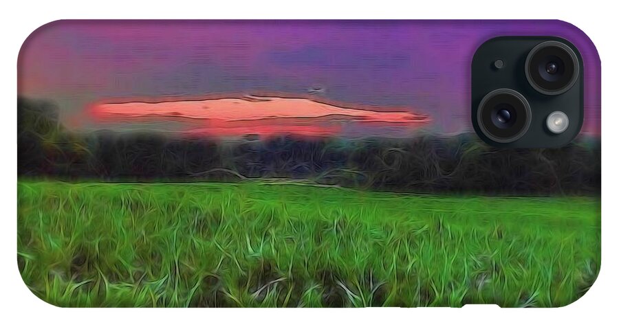 Sunset Over a Cornfield - Phone Case