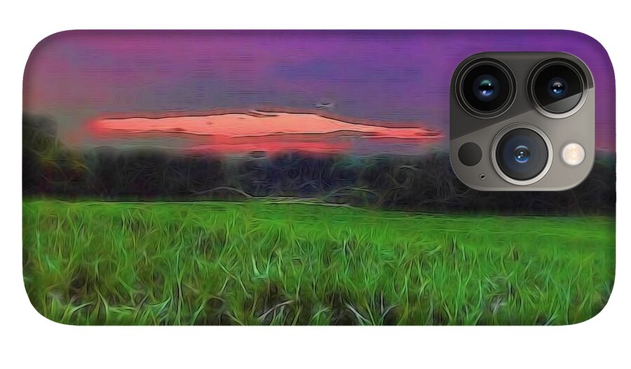 Sunset Over a Cornfield - Phone Case