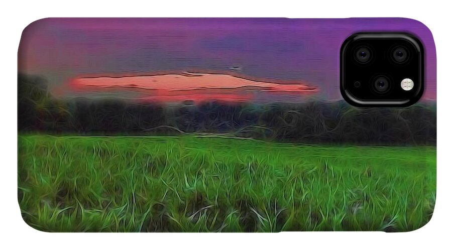 Sunset Over a Cornfield - Phone Case