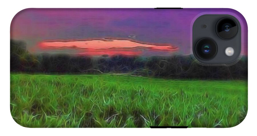 Sunset Over a Cornfield - Phone Case