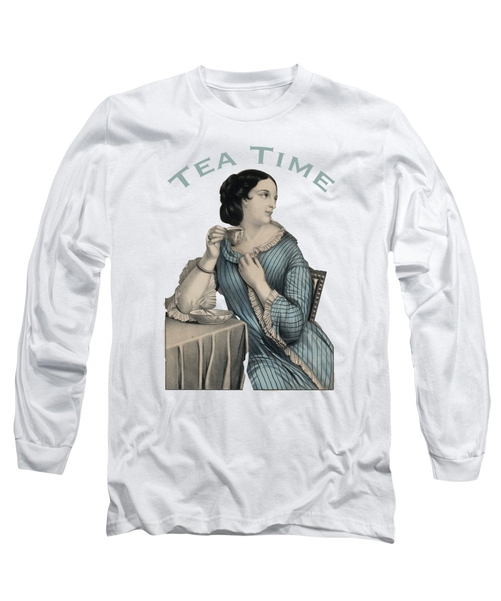 Tea Time Vintage Woman - Long Sleeve T-Shirt