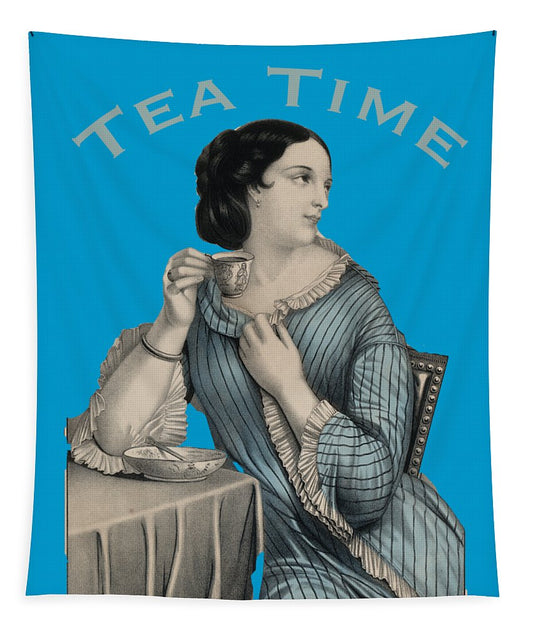 Tea Time Vintage Woman - Tapestry