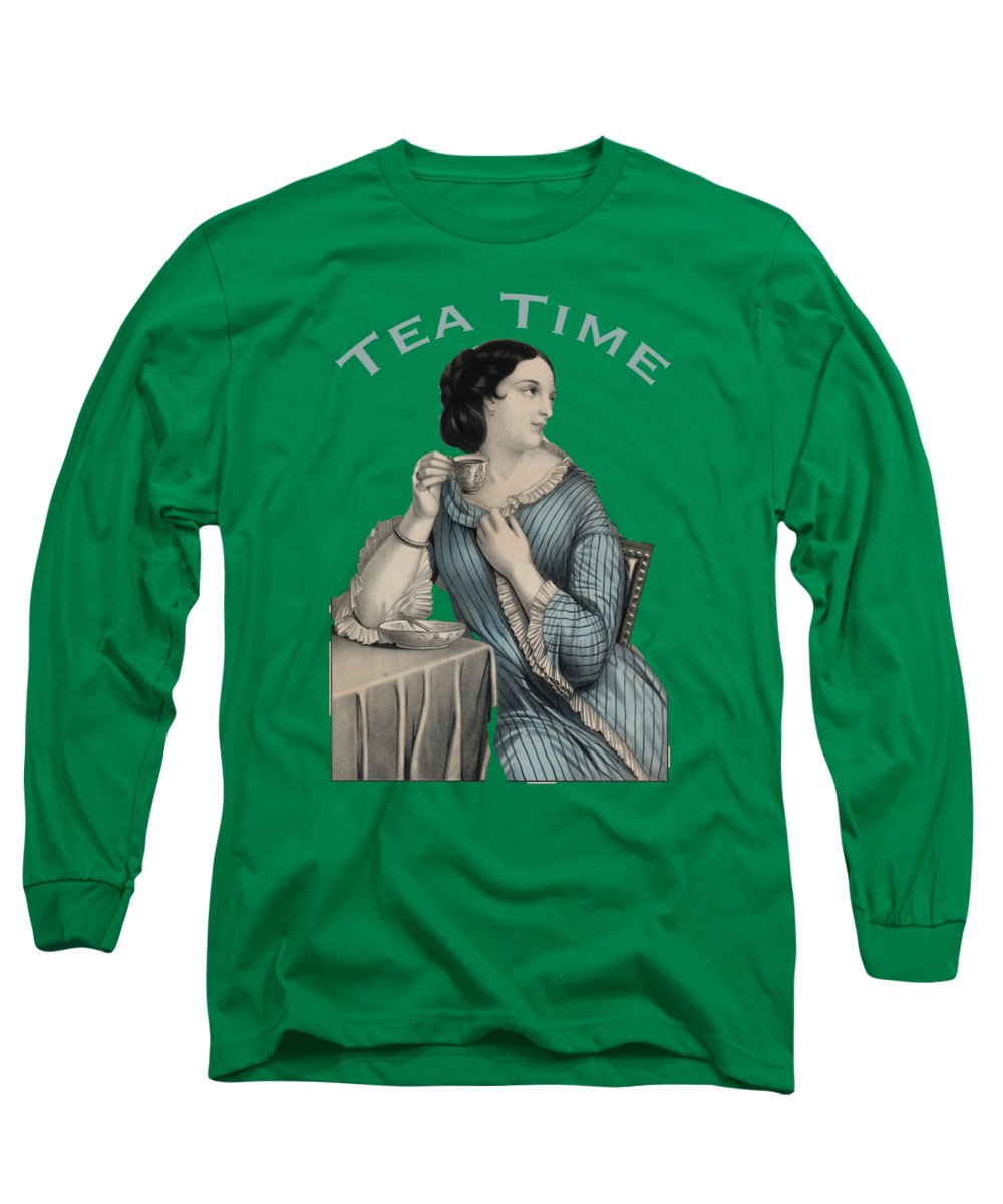 Tea Time Vintage Woman - Long Sleeve T-Shirt