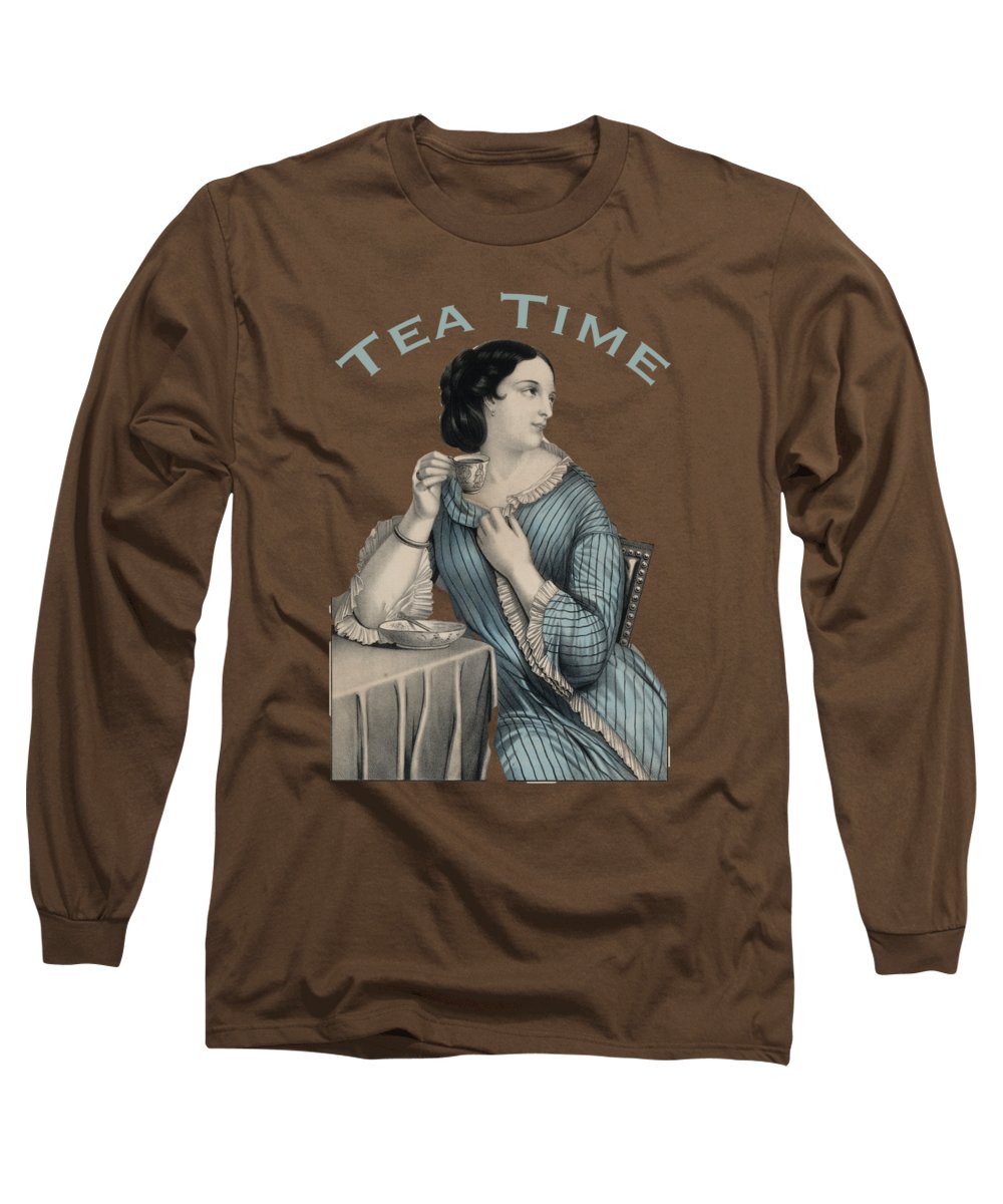 Tea Time Vintage Woman - Long Sleeve T-Shirt