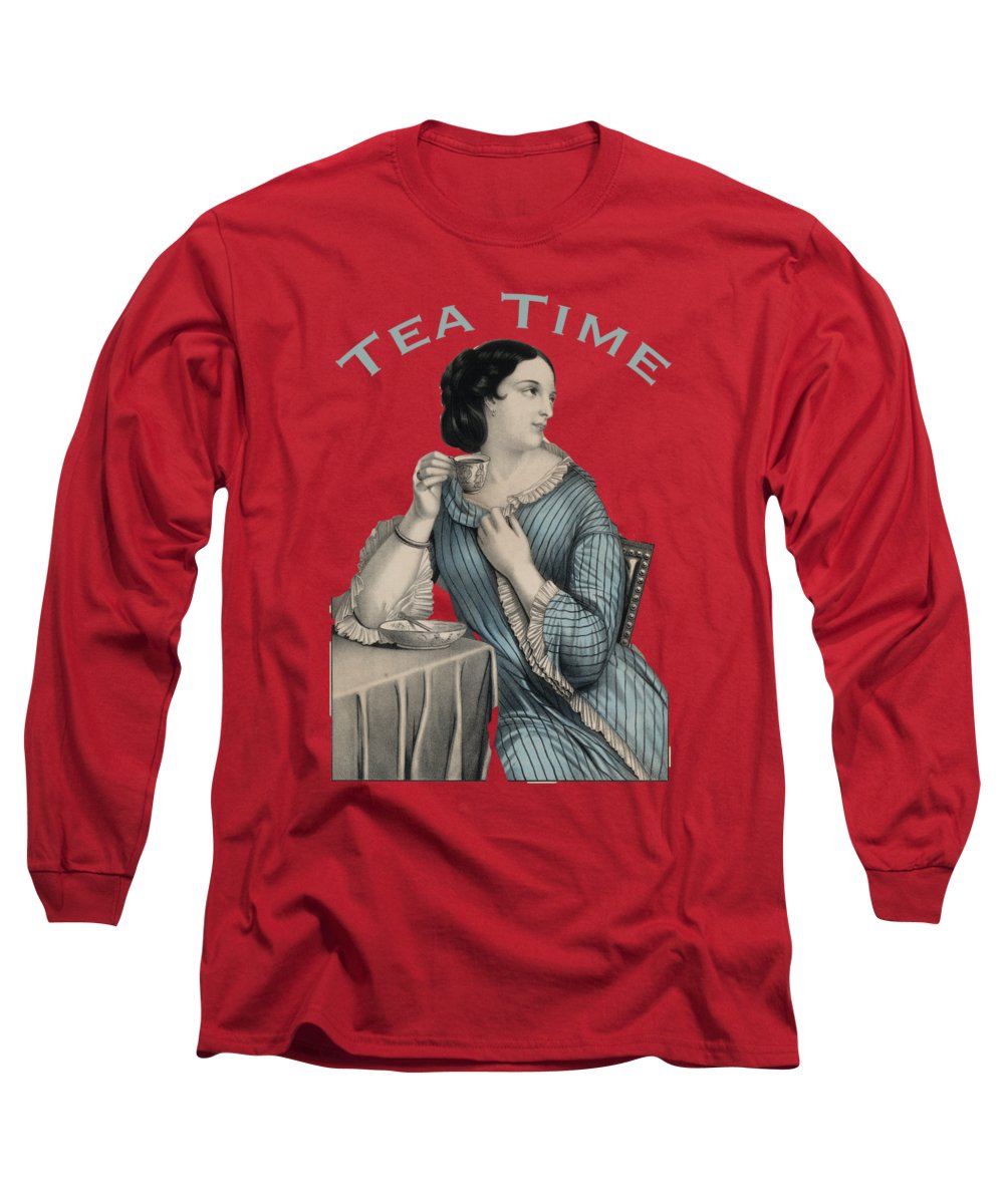 Tea Time Vintage Woman - Long Sleeve T-Shirt