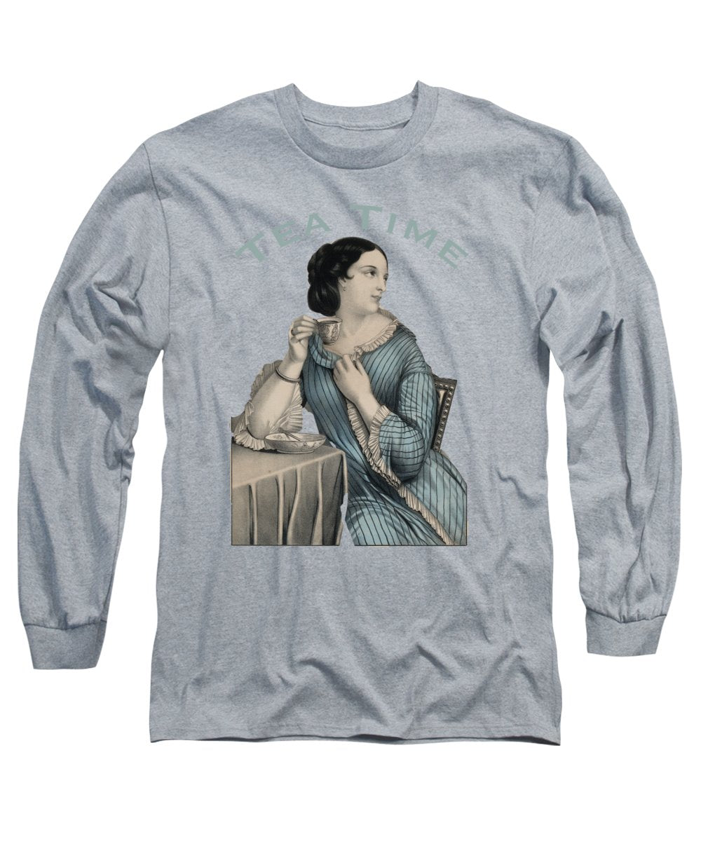 Tea Time Vintage Woman - Long Sleeve T-Shirt