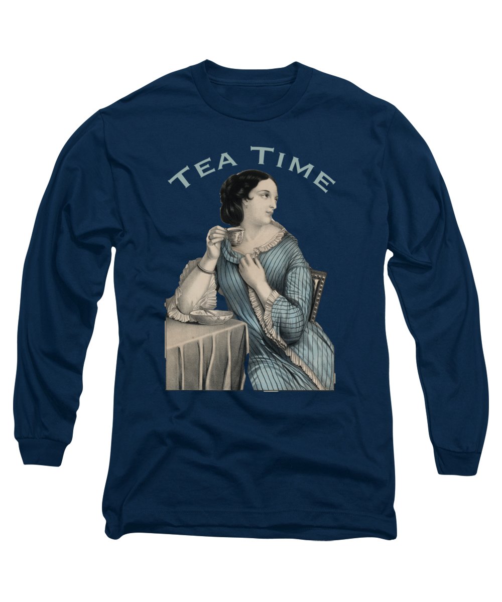 Tea Time Vintage Woman - Long Sleeve T-Shirt