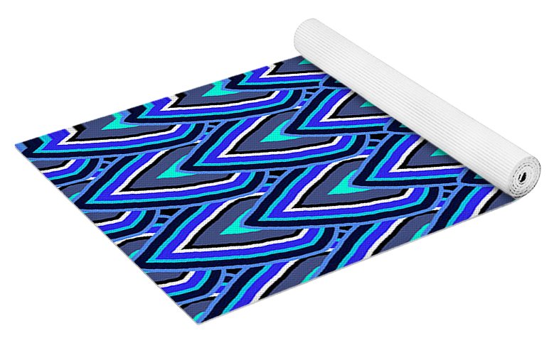 Teardrops In Blue - Yoga Mat