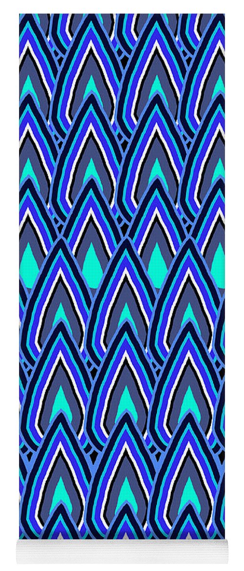 Teardrops In Blue - Yoga Mat