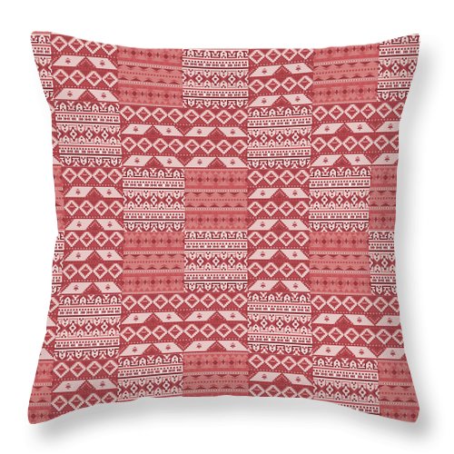 Terra Cotta Southwest Patchwork - Throw Pillow