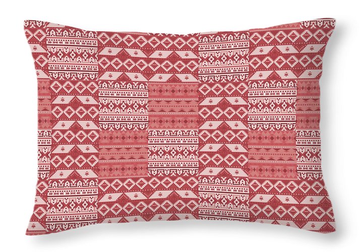 Terra Cotta Southwest Patchwork - Throw Pillow
