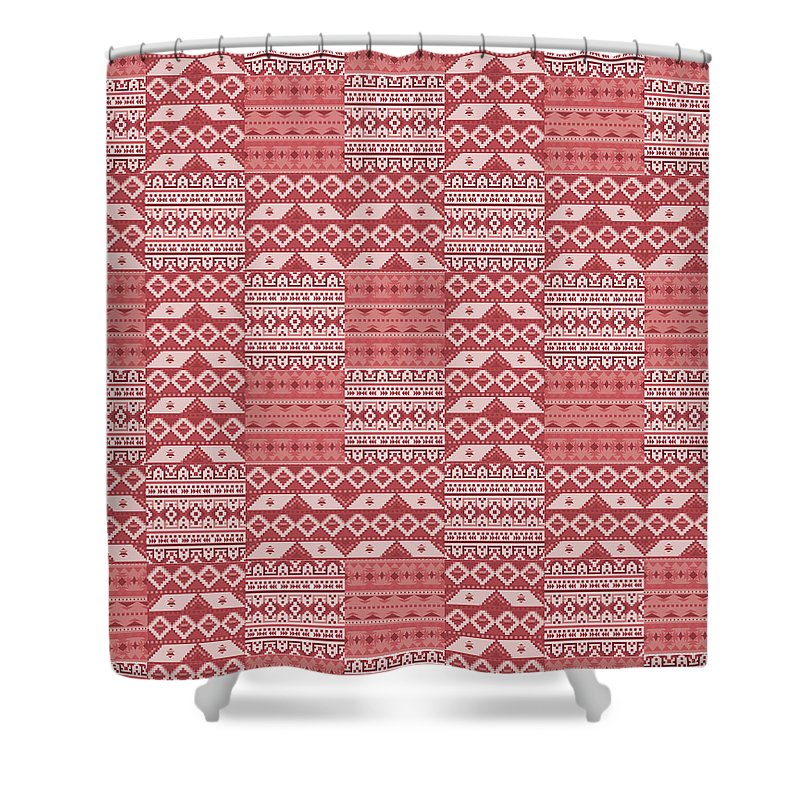 Terra Cotta Southwest Patchwork - Shower Curtain