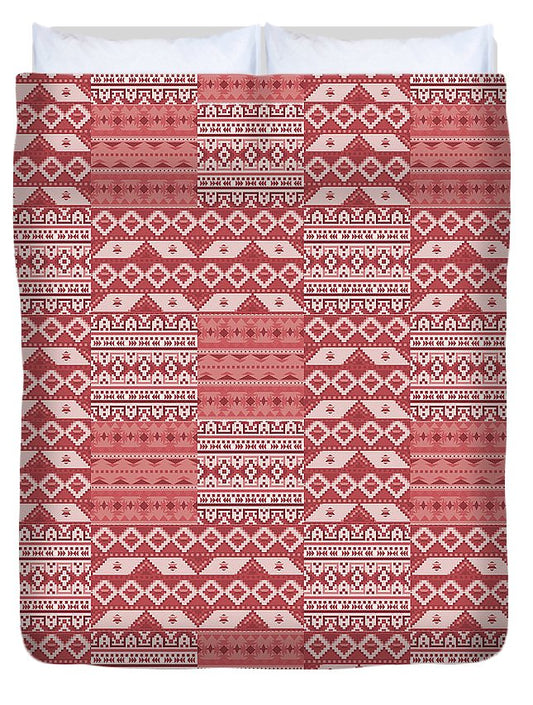 Terra Cotta Southwest Patchwork - Duvet Cover