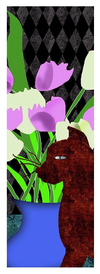The Cat and The Tulips - Yoga Mat