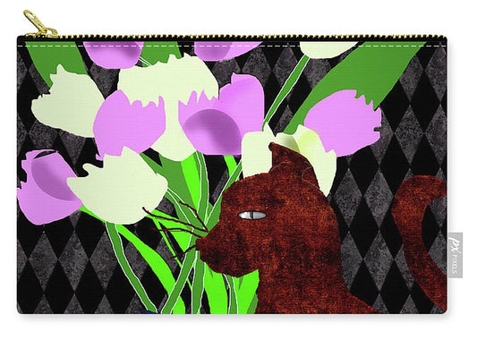 The Cat and The Tulips - Carry-All Pouch