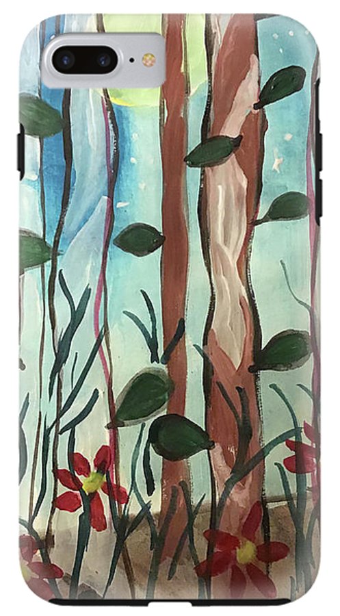 The Moon Behind Trees - Phone Case