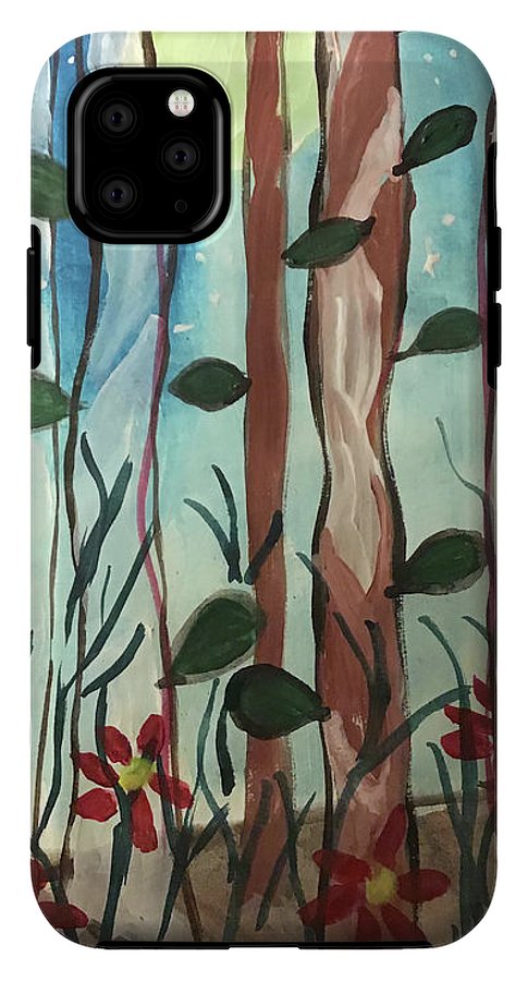 The Moon Behind Trees - Phone Case