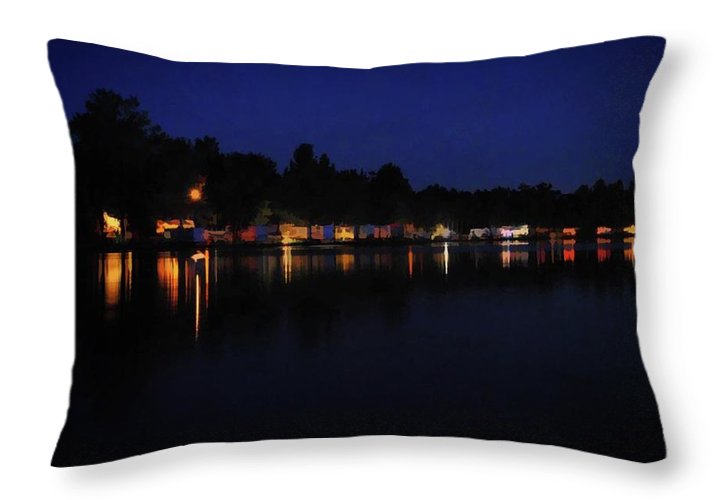 The October Lake - Throw Pillow