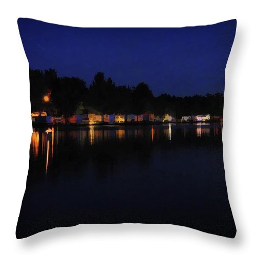 The October Lake - Throw Pillow