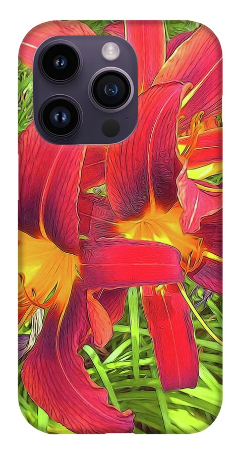 Three Red Tiger Lilies - Phone Case