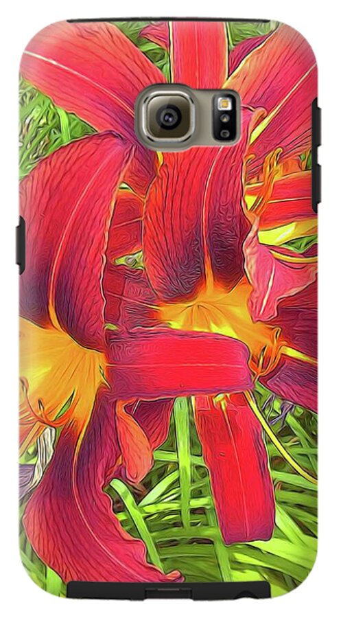 Three Red Tiger Lilies - Phone Case