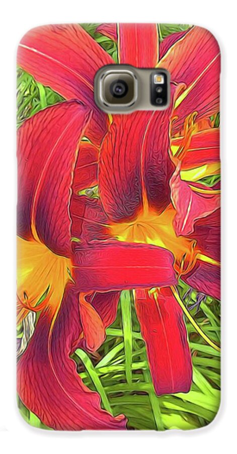 Three Red Tiger Lilies - Phone Case
