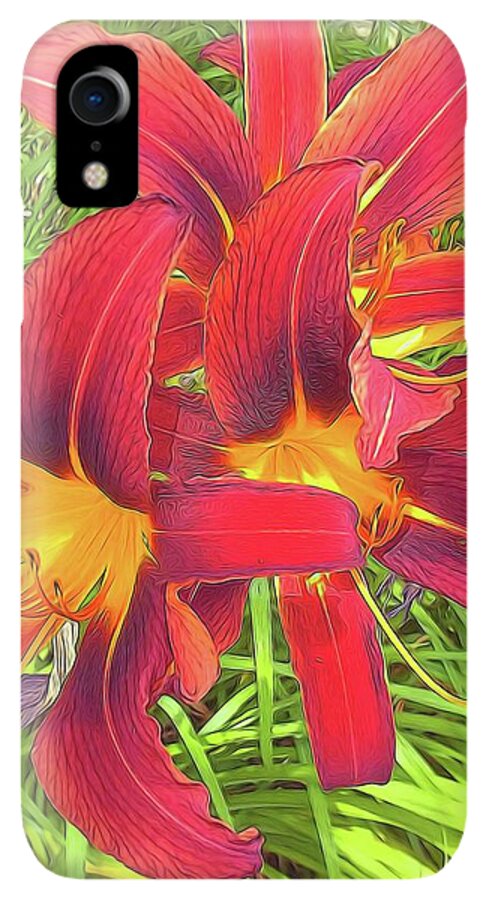 Three Red Tiger Lilies - Phone Case