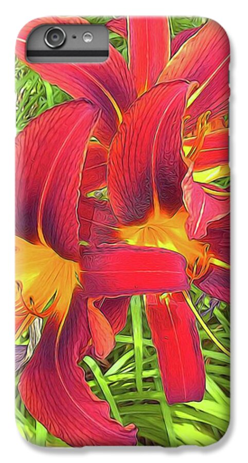 Three Red Tiger Lilies - Phone Case