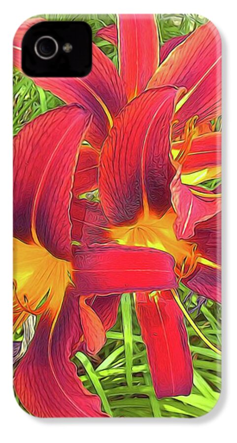 Three Red Tiger Lilies - Phone Case