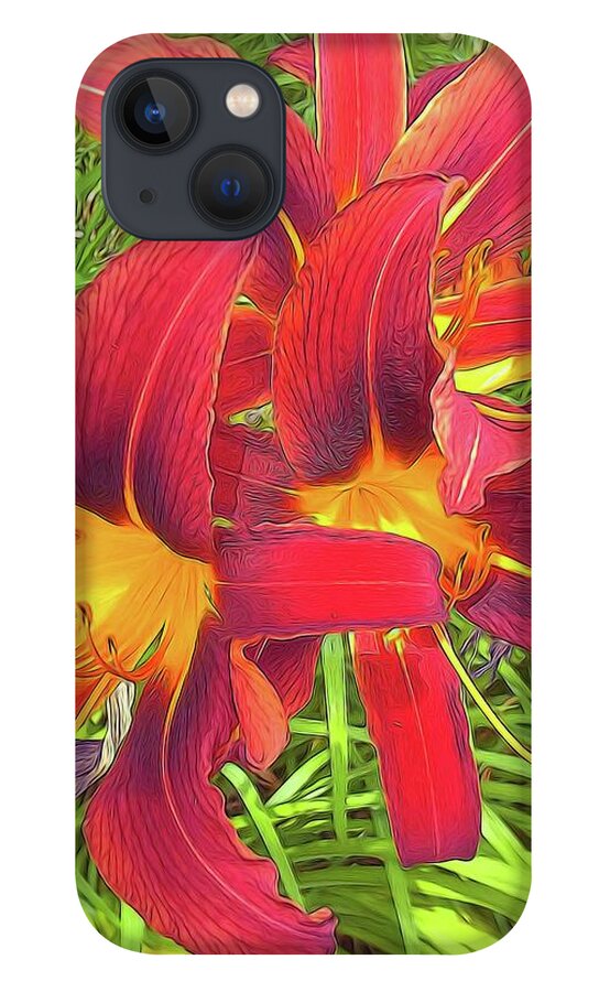 Three Red Tiger Lilies - Phone Case