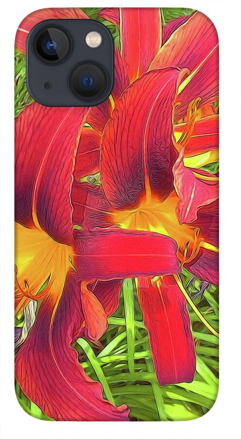Three Red Tiger Lilies - Phone Case