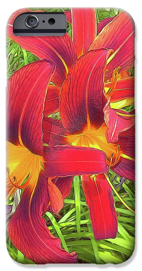 Three Red Tiger Lilies - Phone Case