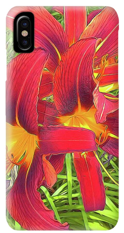 Three Red Tiger Lilies - Phone Case