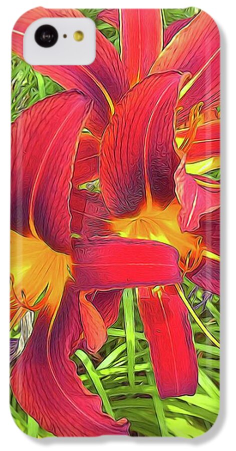 Three Red Tiger Lilies - Phone Case