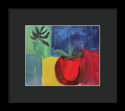 Tomato Basil Abstract - Framed Print