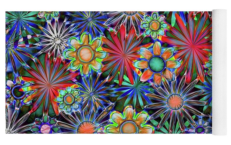 Tropical Daisies - Yoga Mat