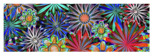 Tropical Daisies Collage - Yoga Mat