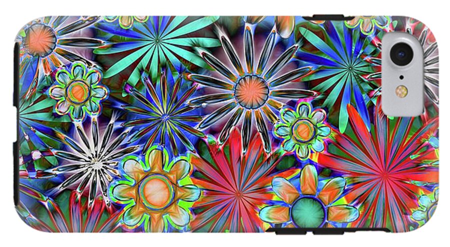Tropical Daisies Collage - Phone Case