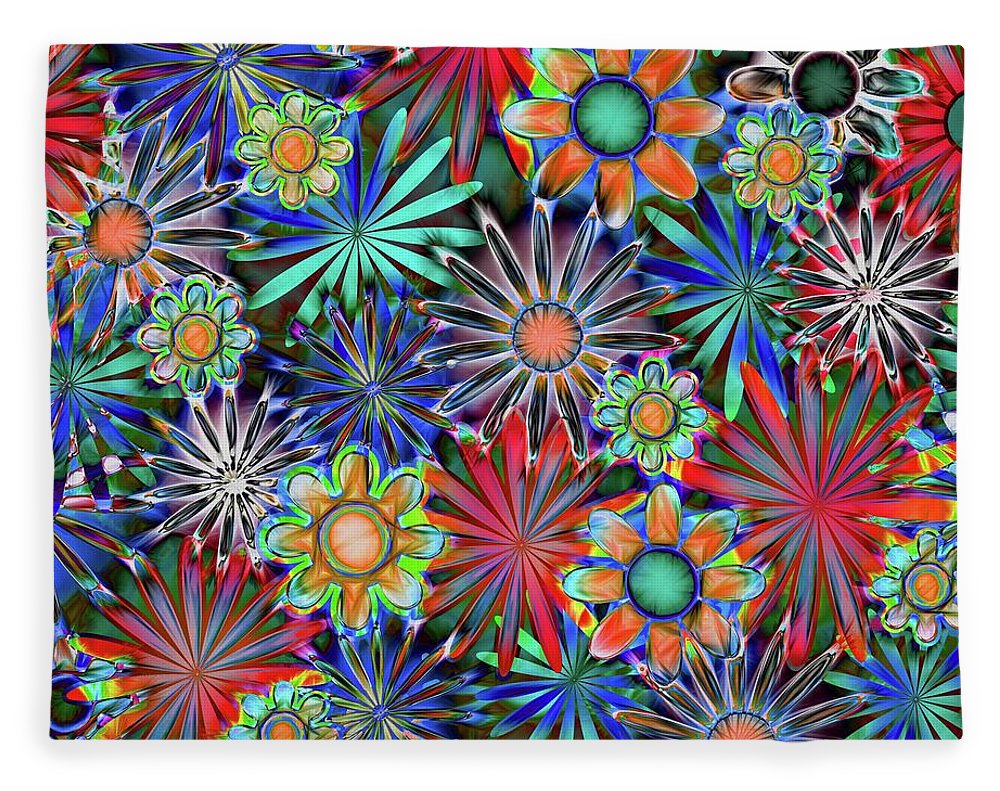 Tropical Daisies Collage - Blanket