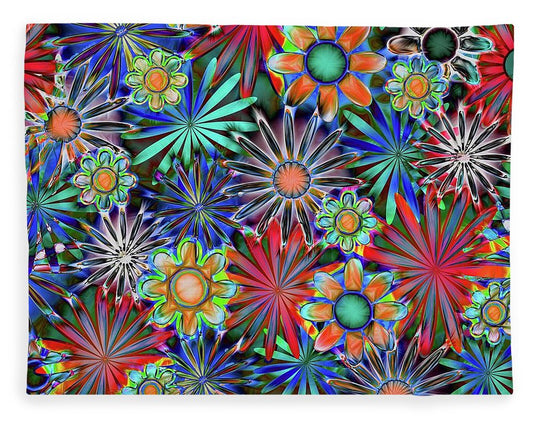 Tropical Daisies Collage - Blanket