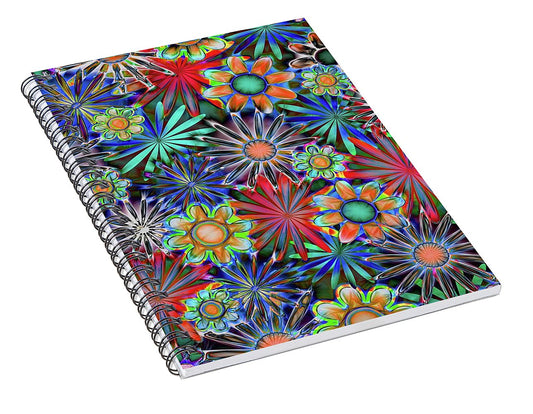 Tropical Daisies Collage - Spiral Notebook