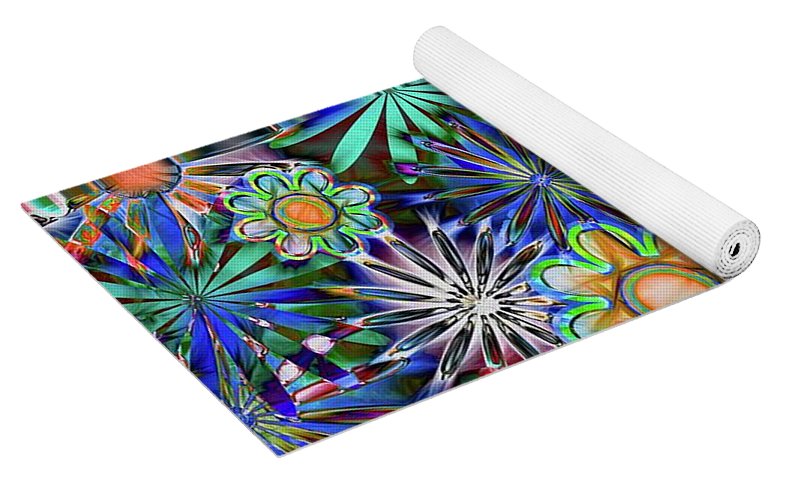 Tropical Daisies Collage - Yoga Mat