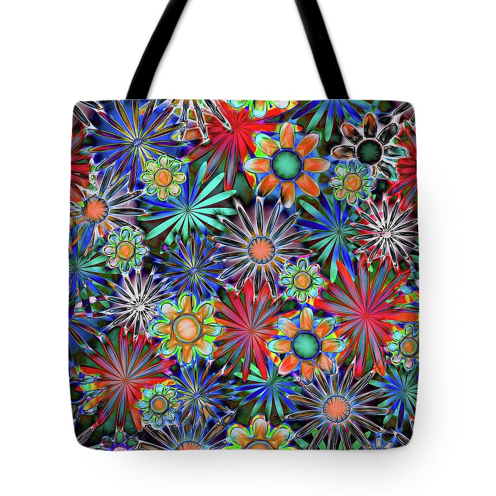 Tropical Daisies Collage - Tote Bag