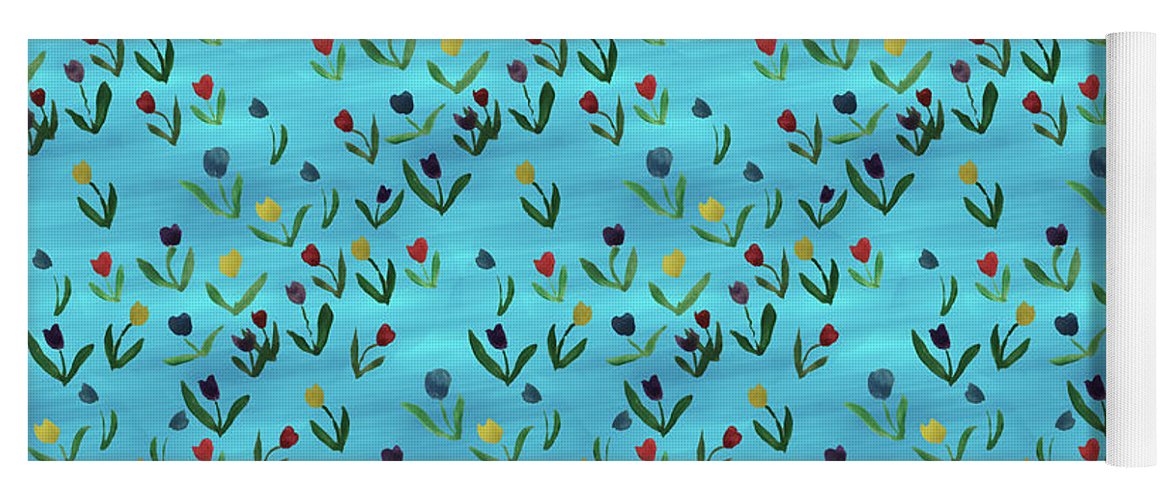 Tulips Pattern - Yoga Mat
