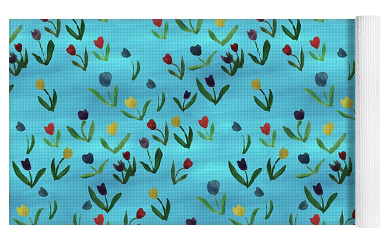 Tulips Pattern - Yoga Mat