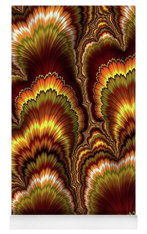 Turkey Feather Fractal - Yoga Mat