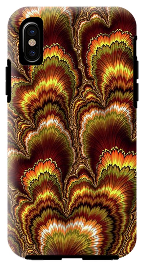 Turkey Feather Fractal - Phone Case