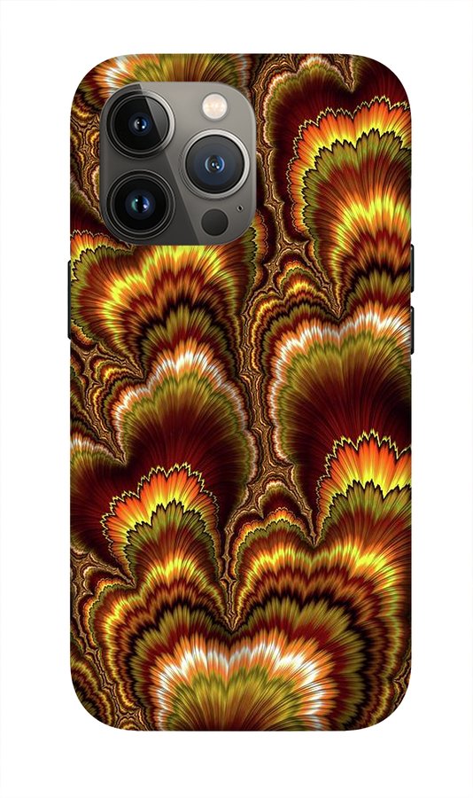 Turkey Feather Fractal - Phone Case