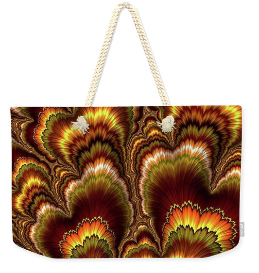 Turkey Feather Fractal - Weekender Tote Bag